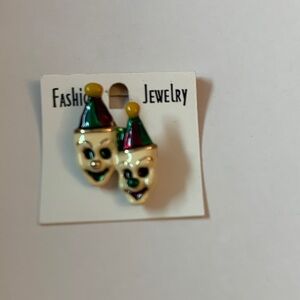 Fashion Jewelry Clown Face Earrings for Kids